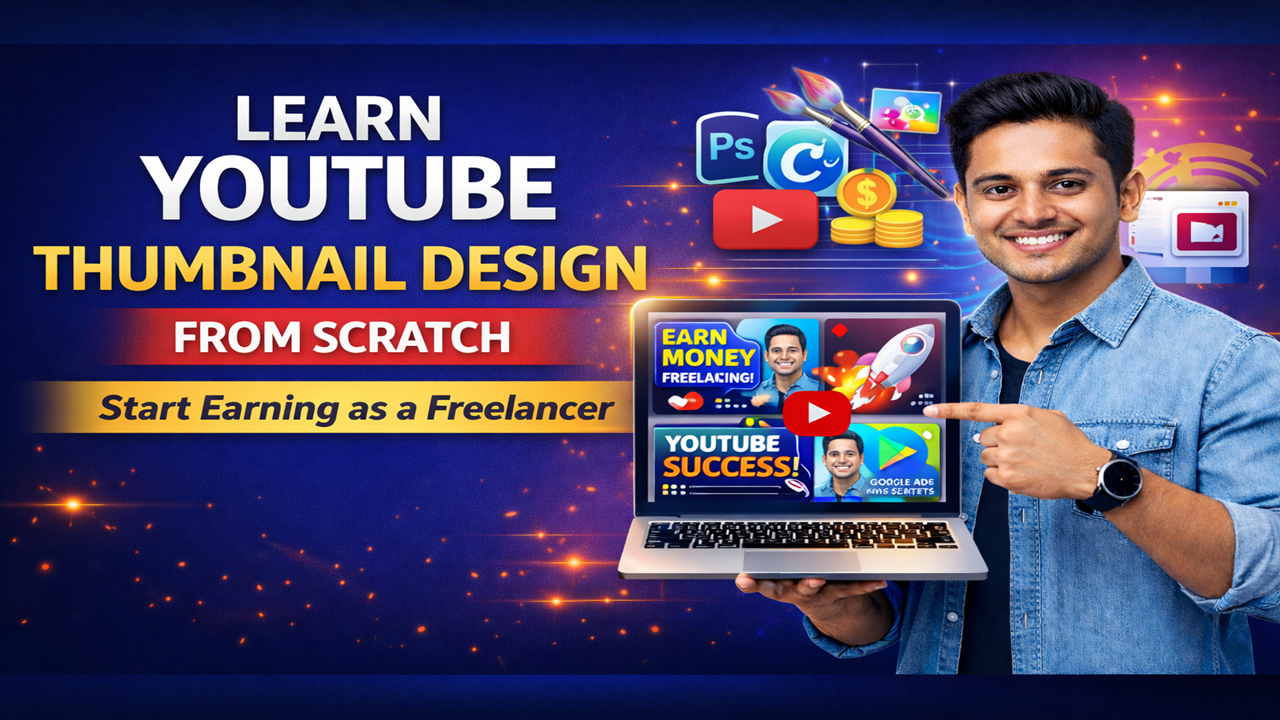 Learn YouTube Thumbnail Design from Scratch and Start Earning as a Freelancer