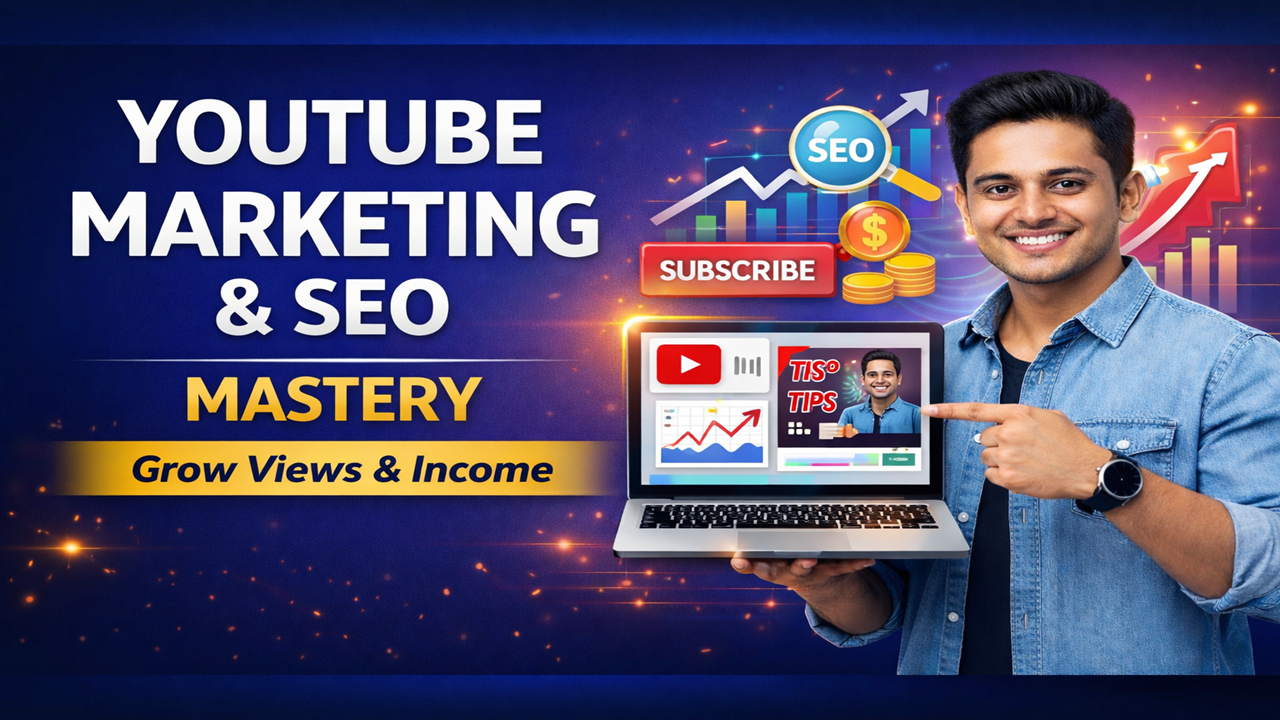 YouTube Marketing & SEO Mastery Course (Grow Views & Income)